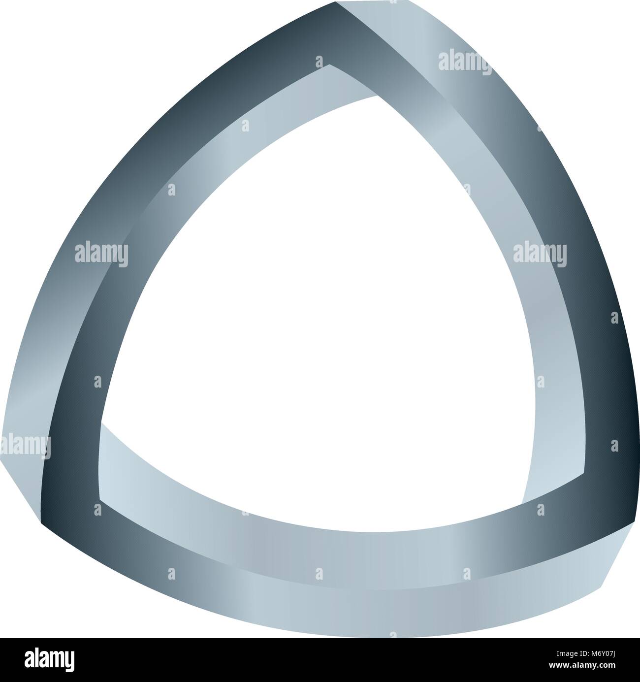 Triangle sphérique boucle torsadée Illusion Illustration de Vecteur