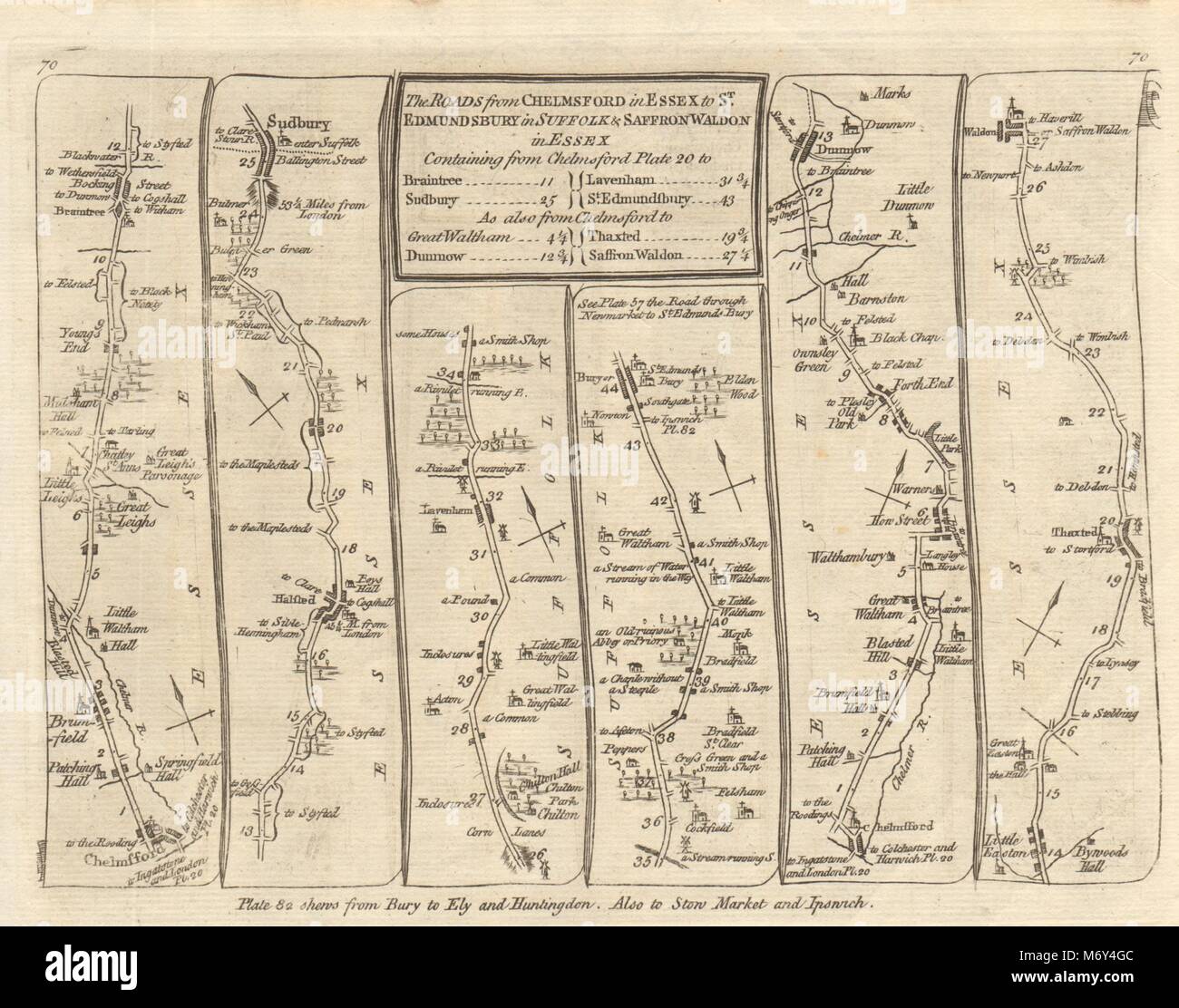 Braintree Chelmsford Saffron Walden Bury St Edmunds. KITCHIN route 1767 Banque D'Images