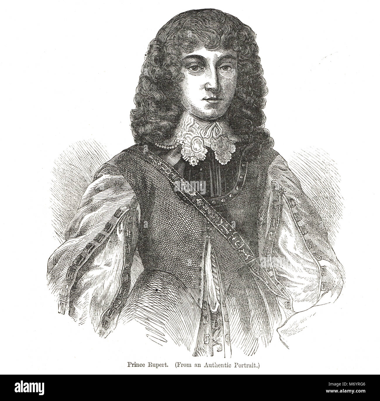 Prince Rupert du Rhin, 1619-1682, le commandant de cavalerie Cavalier pendant la Guerre Civile Anglaise Banque D'Images