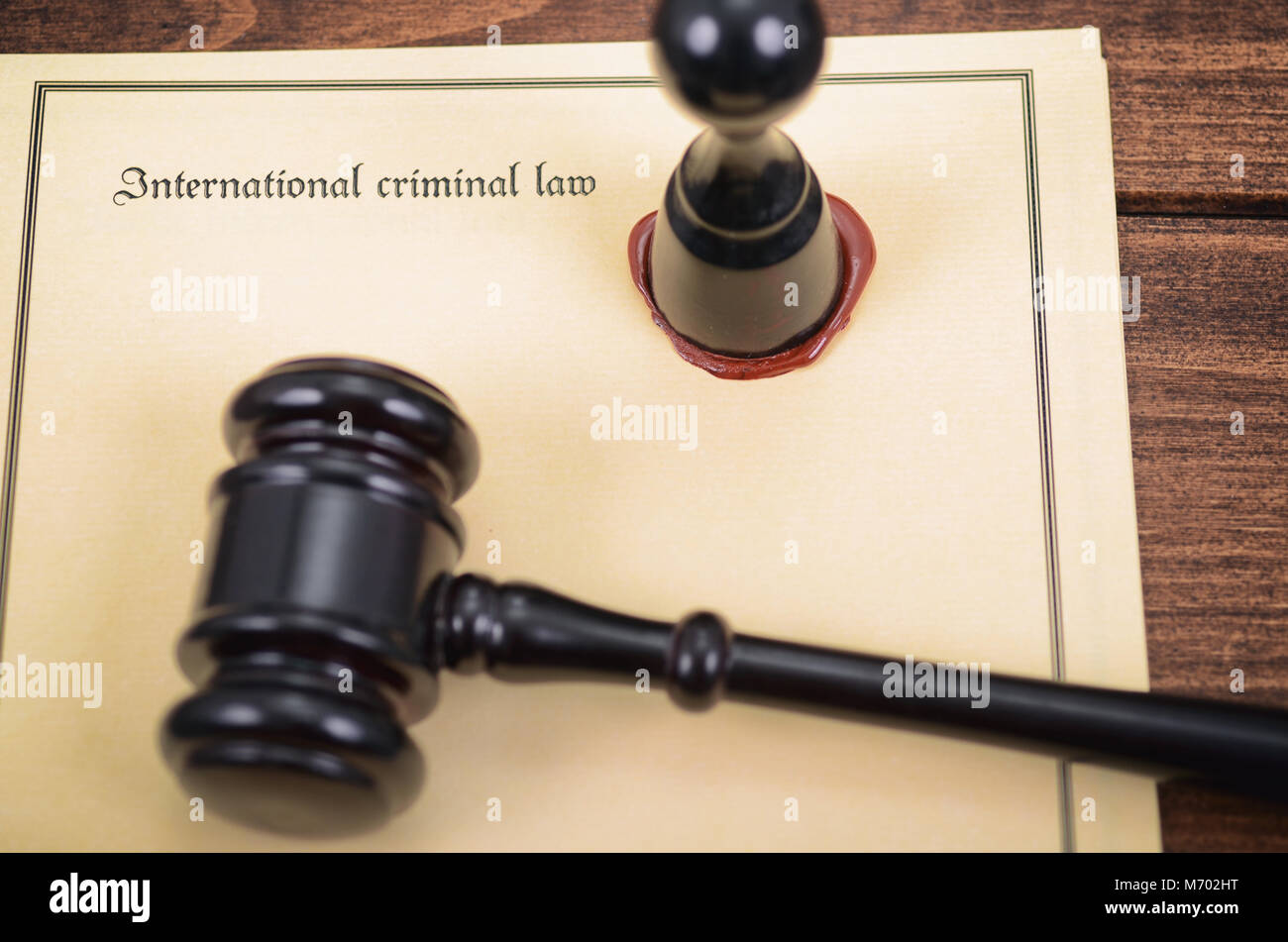 La loi et la justice, de la légalité, concept, Sceau du notaire juge Gavel , droit pénal international concept. Banque D'Images
