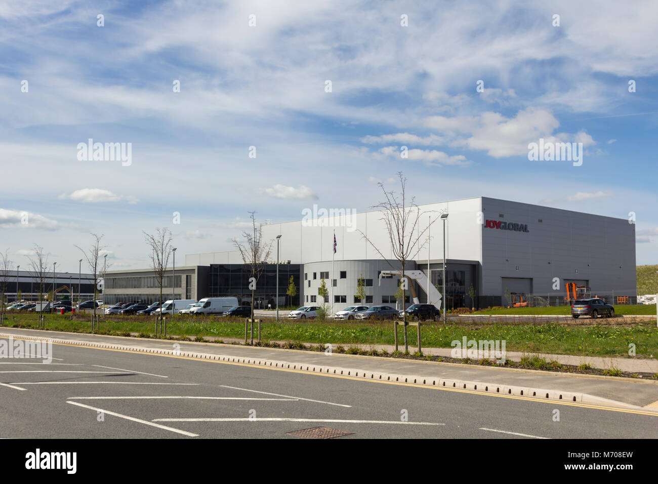 Usine nouvellement construite pour la joie de l'équipement minier mondial fabricant sur le site nord Logistique, Bolton. Banque D'Images
