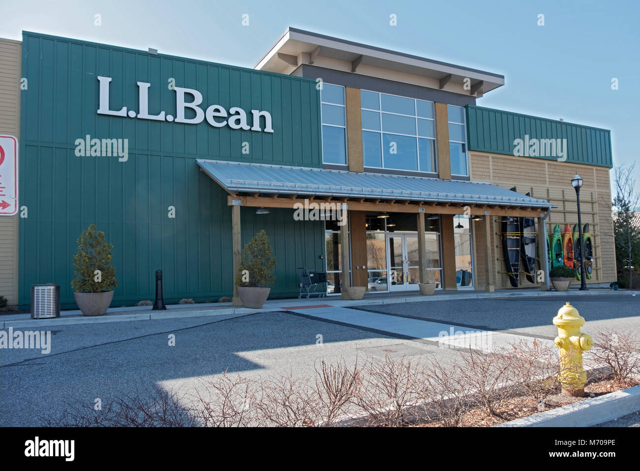 La L.F. Magasin de brique et de mortier de haricots au Danbury Fair Mall à Danbury, l'Connectict. Banque D'Images