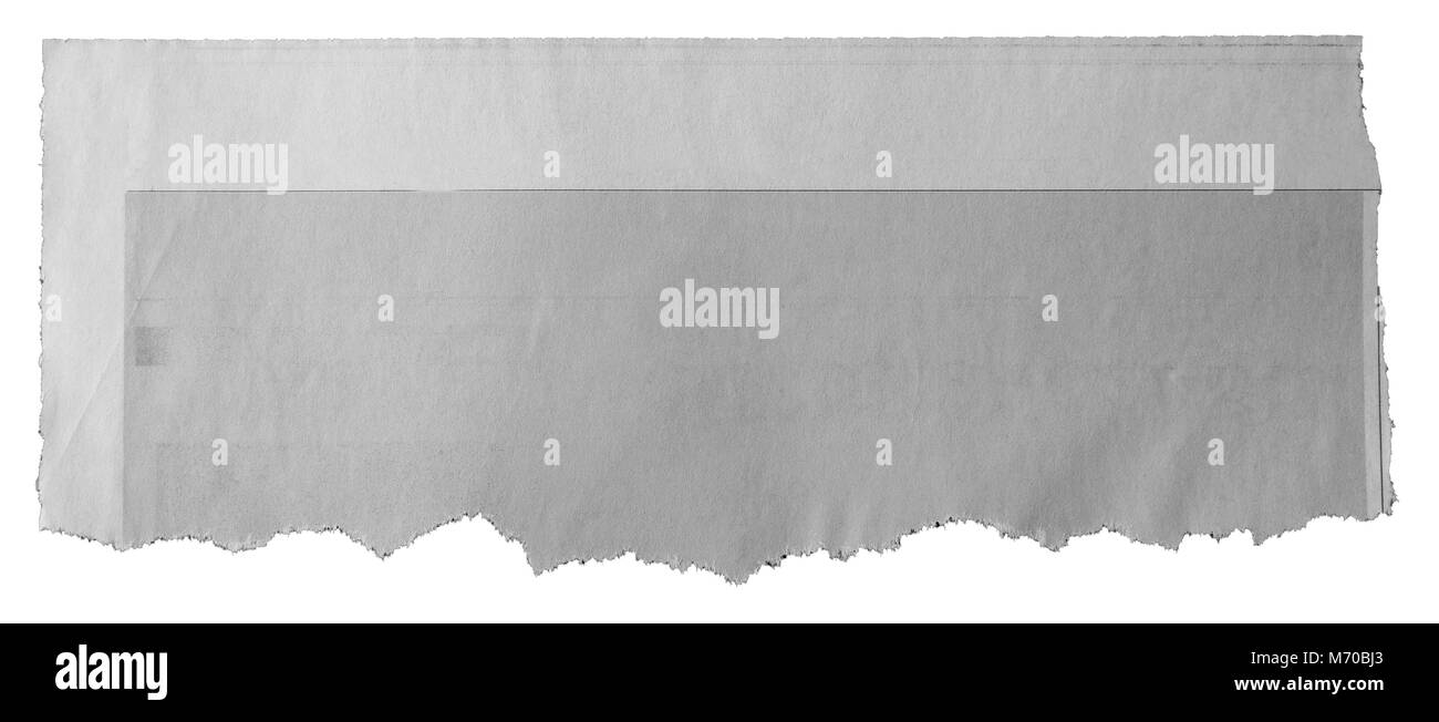 Morceau de papier déchiré sur fond uni Banque D'Images