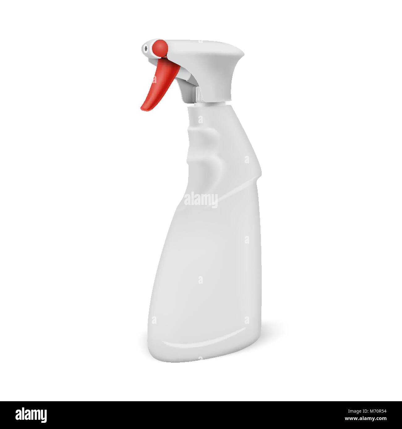 Pistolet de pulvérisation plus propre. Bouteille en plastique vide. Illustration de Vecteur