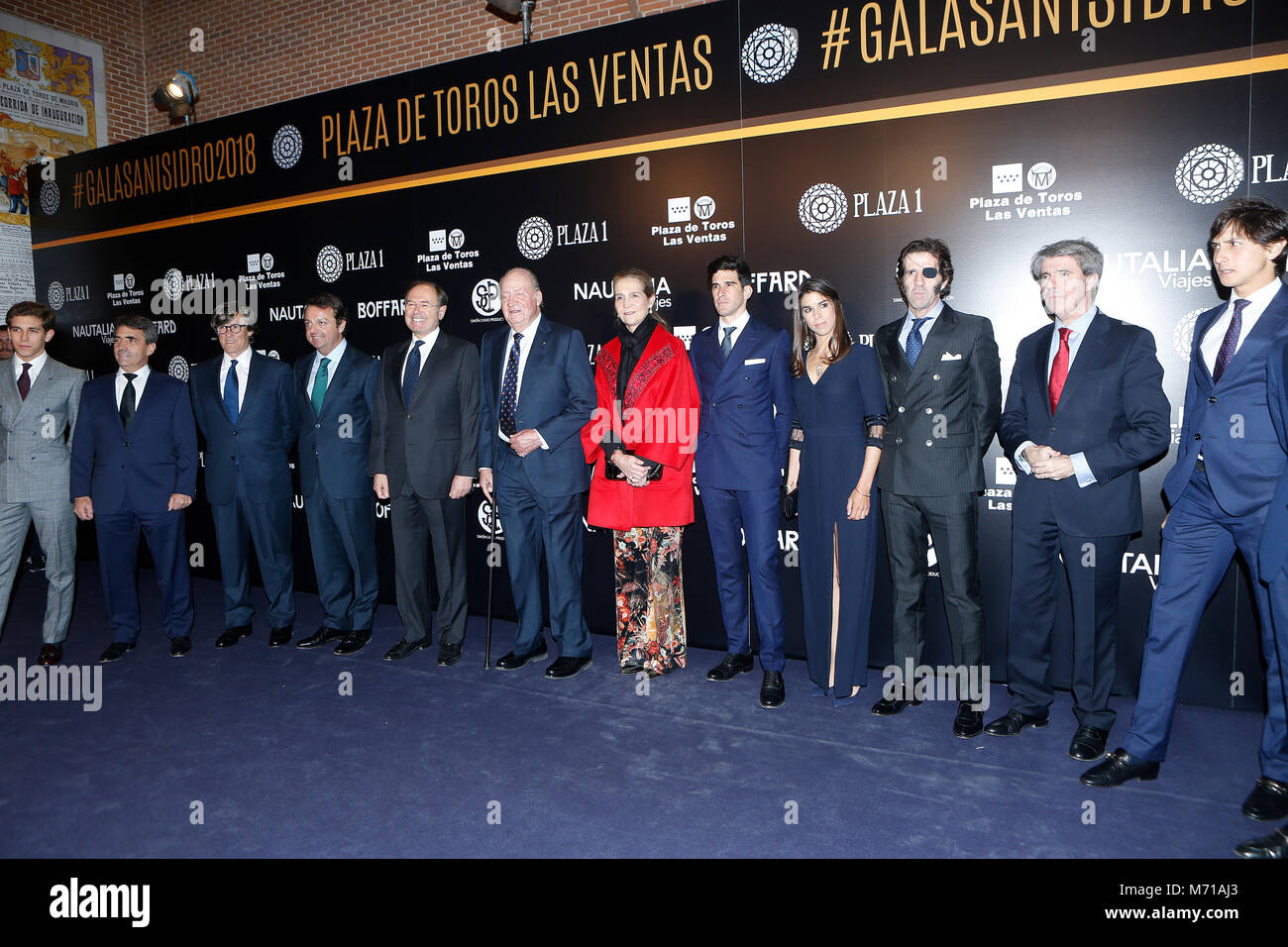 Le Roi Juan Carlos I et de l'infante Elena d'Espagne au cours du Gala de présentation des cartels de l'Feria de San Isidro 2018' de Madrid 07/03/2018 Credit : Gtres información más Comuniación sur ligne, S.L./Alamy Live News Banque D'Images