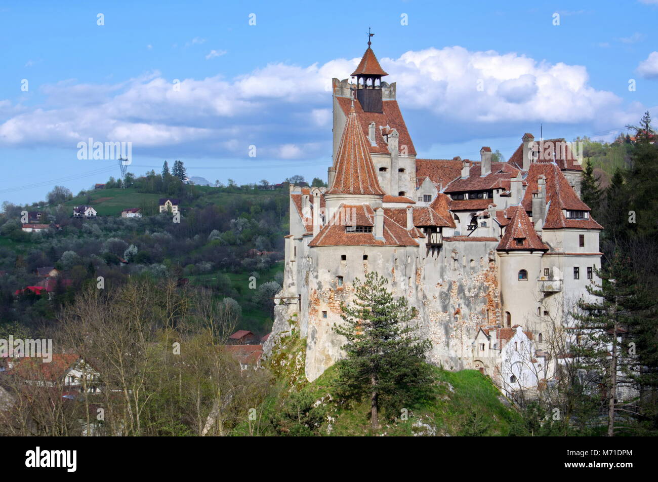 Le Château de Bran, château de Dracula Draculas Castle Brasov, Roumanie, Transylvanie historique attraction Banque D'Images