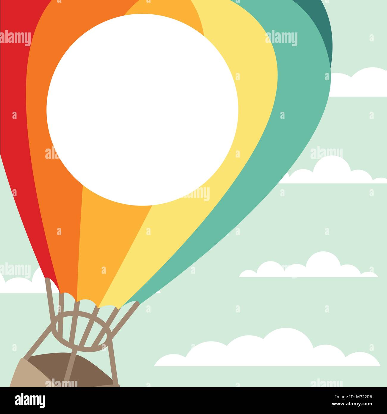 Arrière-plan de ballons à air chaud et les nuages Illustration de Vecteur