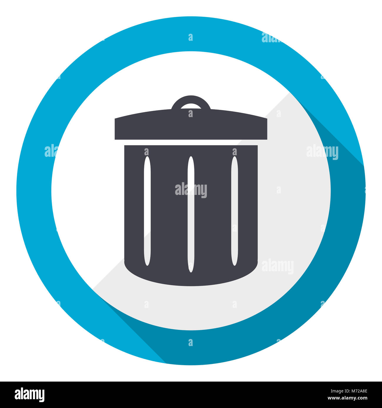 Recycler l'icône web design plat bleu Banque D'Images