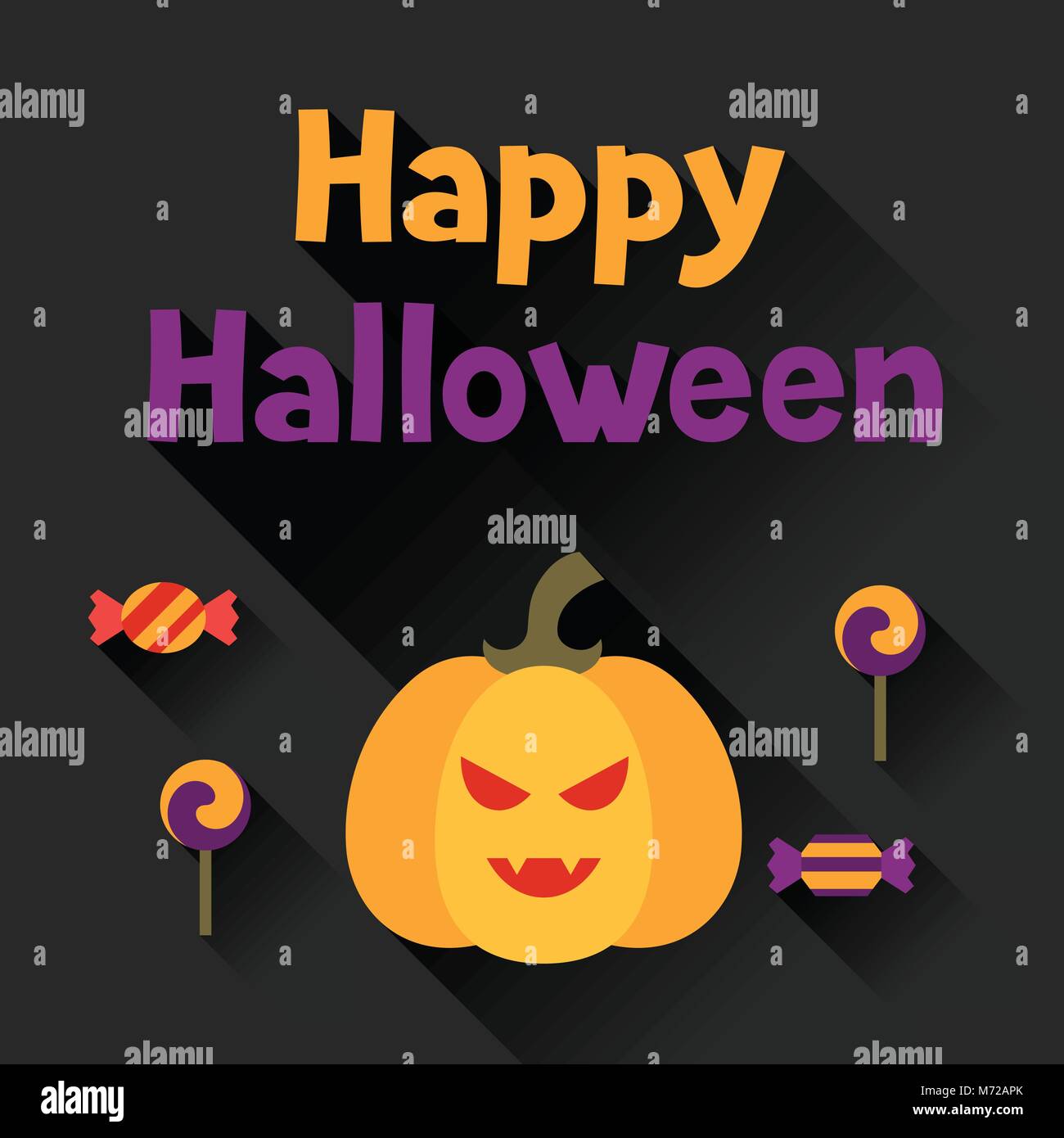 Happy Halloween carte de souhaits en télévision style design Illustration de Vecteur