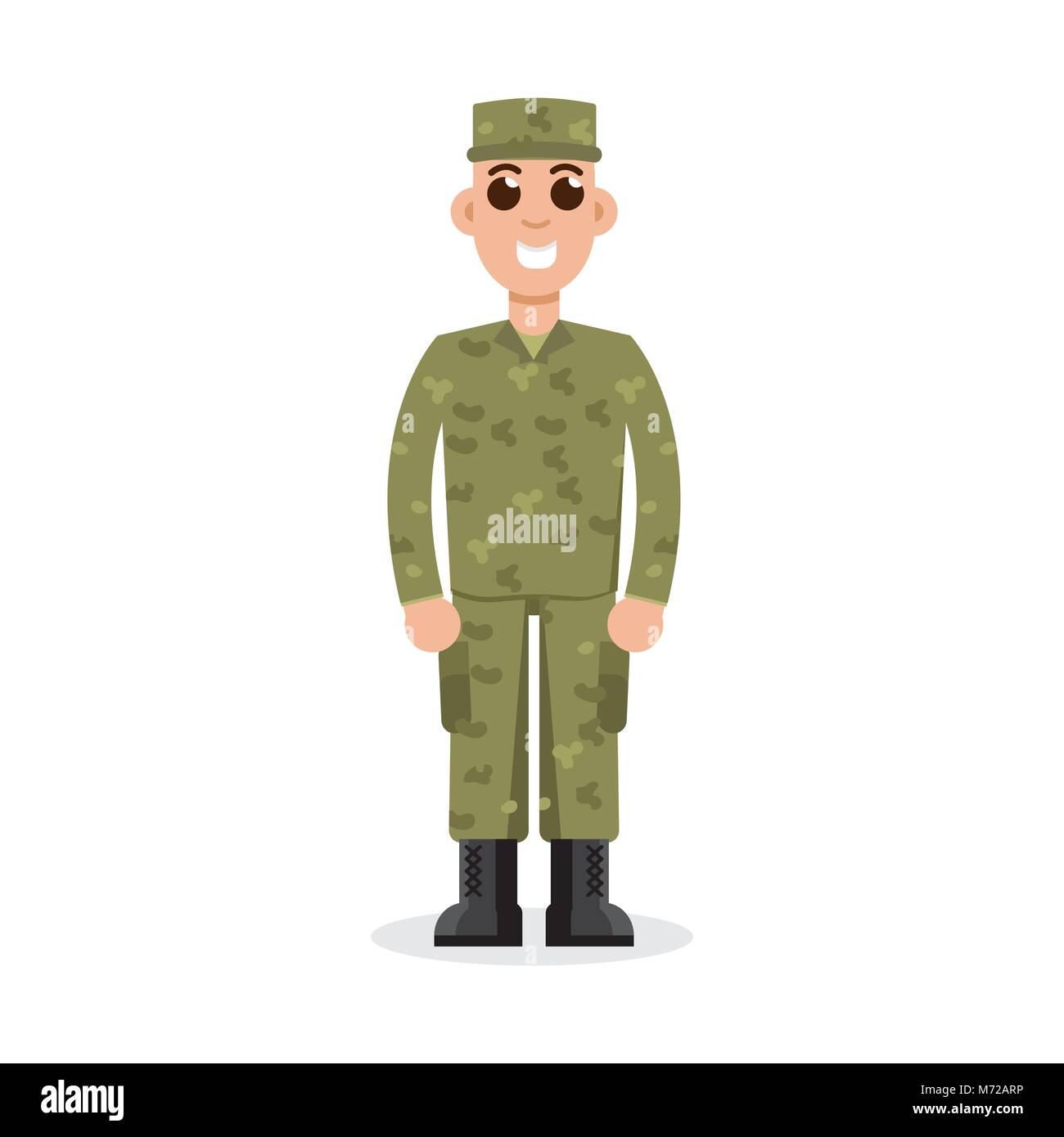 Les soldats de l'Armée US l'homme en tenue de camouflage. Vector illustration. Illustration de Vecteur