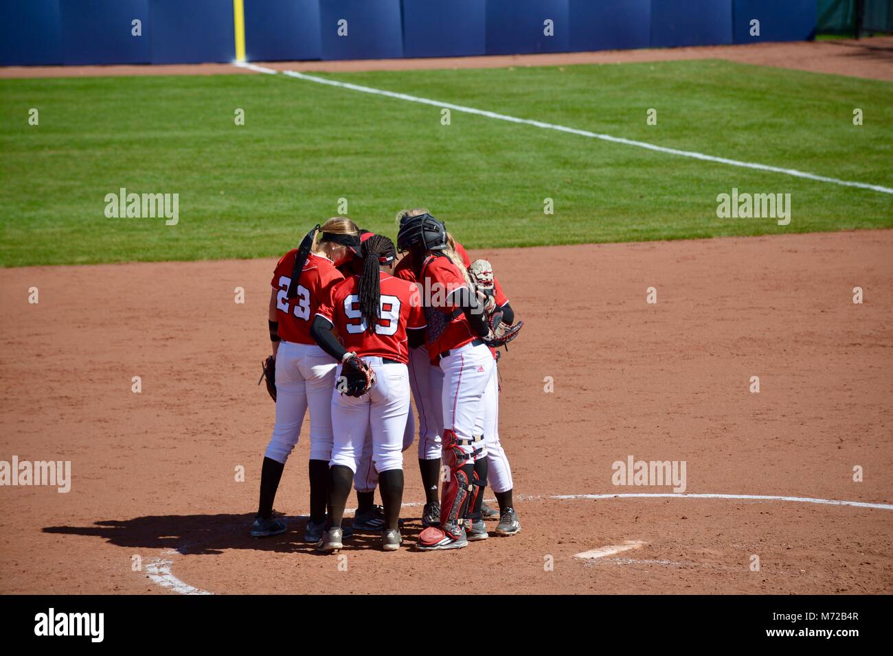 Football partie de balle molle en Illinois Banque D'Images