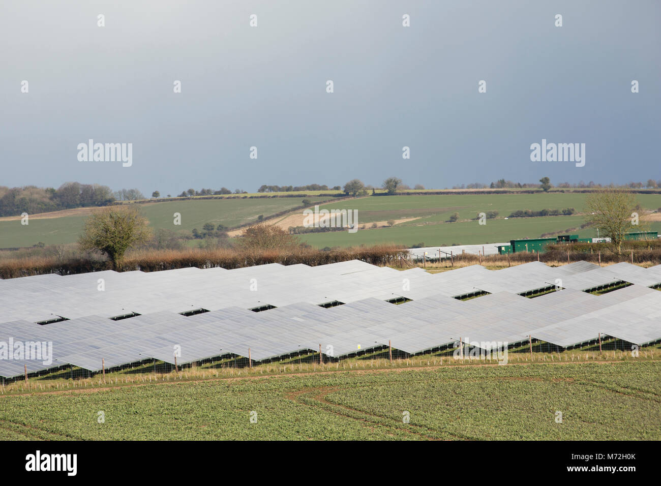 Ferme solaire Dorset UK Banque D'Images