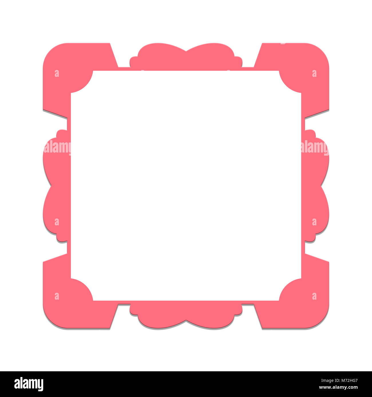 Vintage frame rose sur fond blanc Banque D'Images