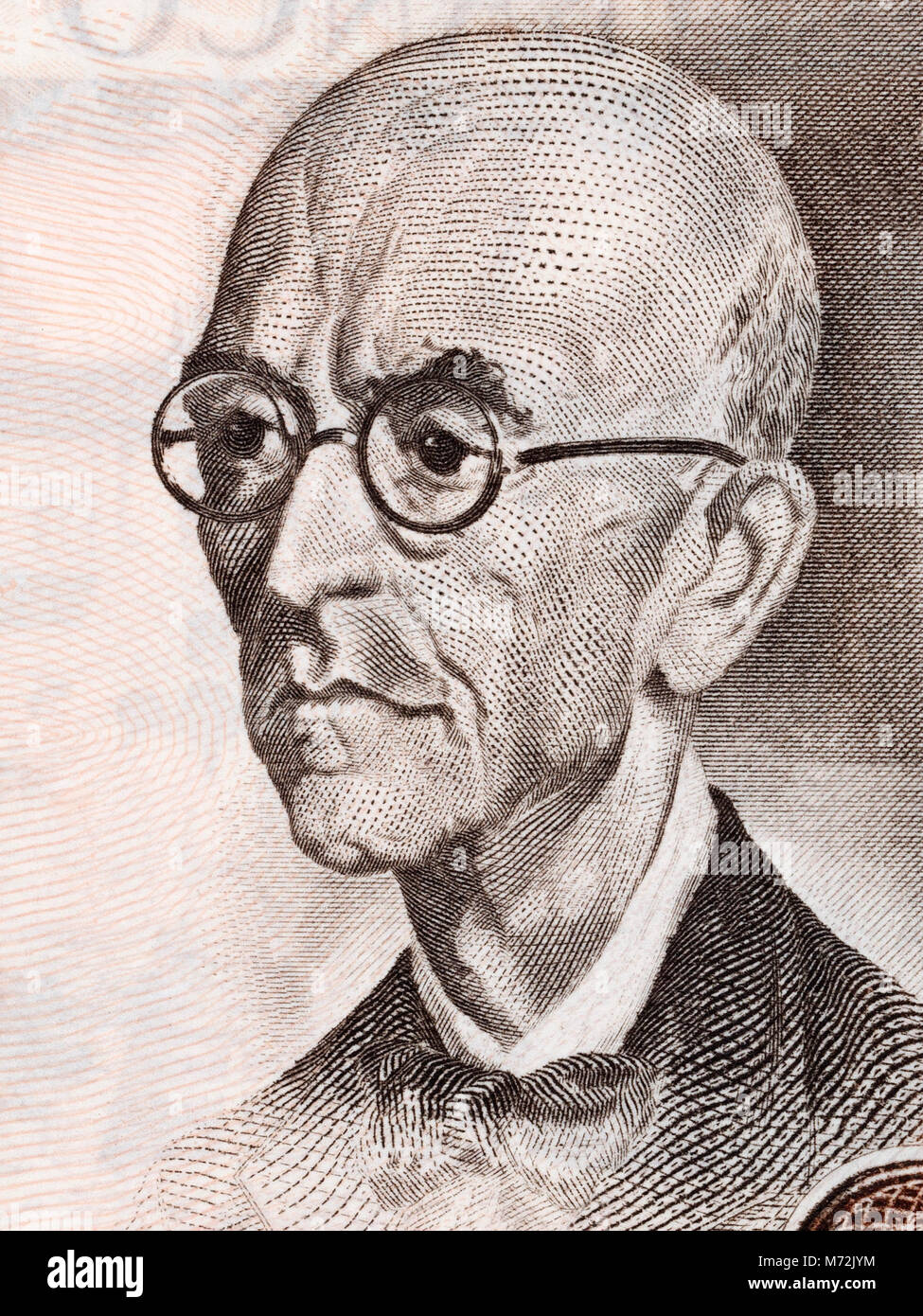 Manuel de Falla portrait de l'espagnol de l'argent Banque D'Images