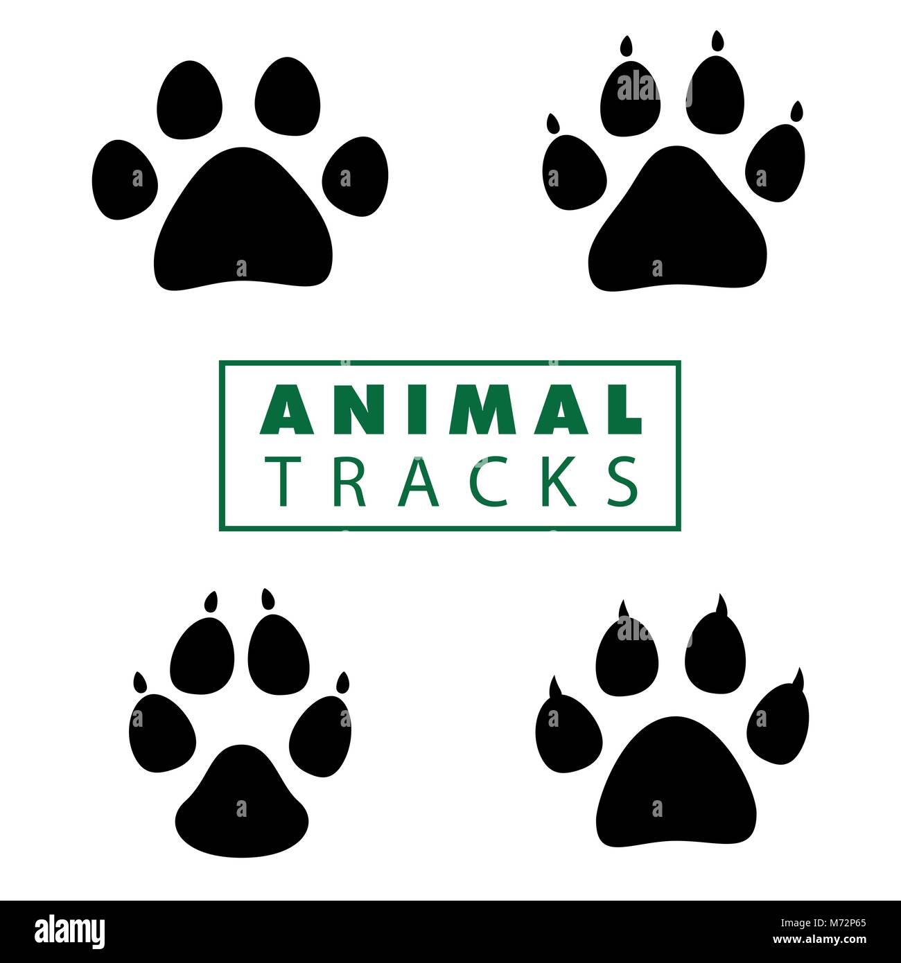 Paw Tracks Animal Illustration de Vecteur