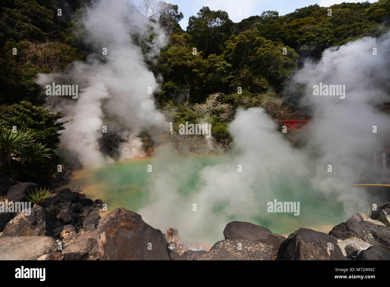 Umi Jigoku ( Ocean l'enfer ) Hot Spring à Beppu, Japon. Banque D'Images