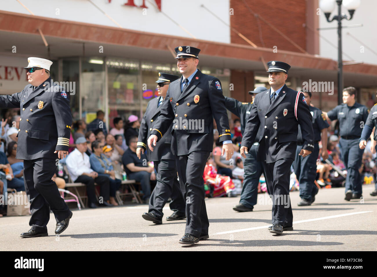 Brownsville, Texas, USA - Le 24 février 2018, Grand Parade internationale fait partie du Charro Jours Fiesta - Fiestas Mexicanas, un festival national Banque D'Images