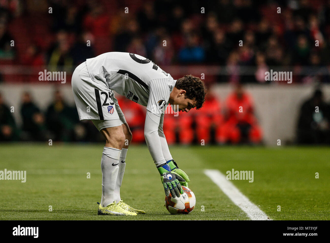 Madrid, Espagne. Mar 8, 2018. Axel Werner (Atletico de Madrid) en action pendant le match UEFA Europa League match entre l'Atlético de Madrid vs Lokomotiv Moscow au stade Wanda Metropolitano de Madrid, Espagne, le 8 mars 2018. Más Información Gtres Crédit : Comuniación sur ligne, S.L./Alamy Live News Banque D'Images