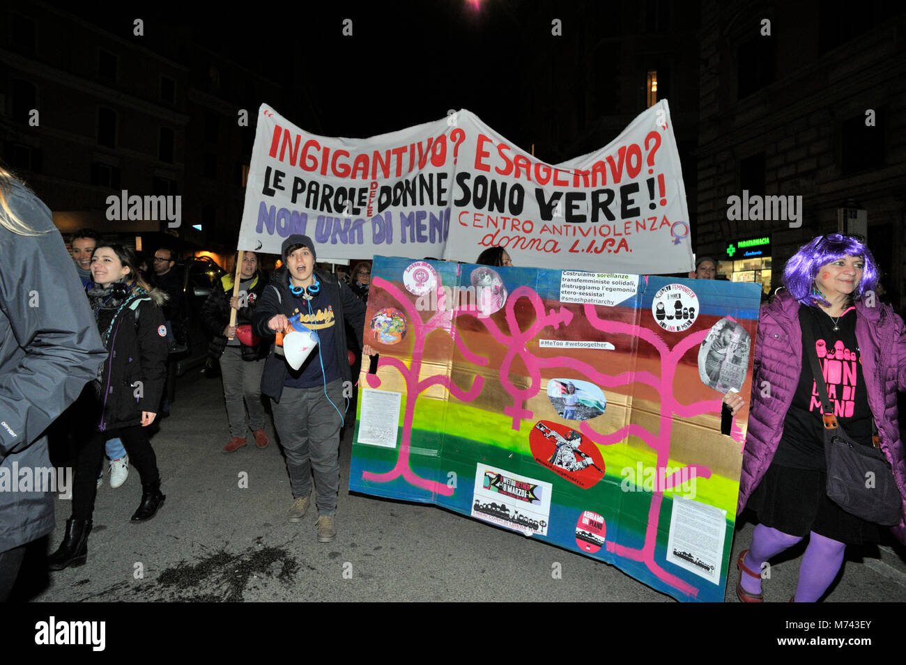 Rome, Italie. 8 mars, 2018. La journée de la femme à Rome. Credit : Vito Arcomano/Alamy Live News Banque D'Images