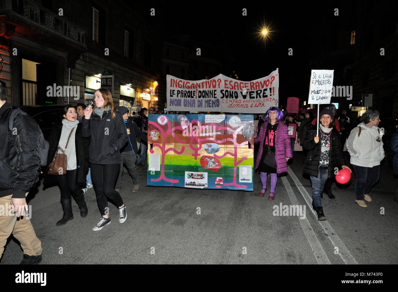 Rome, Italie. 8 mars, 2018. La journée de la femme à Rome. Credit : Vito Arcomano/Alamy Live News Banque D'Images