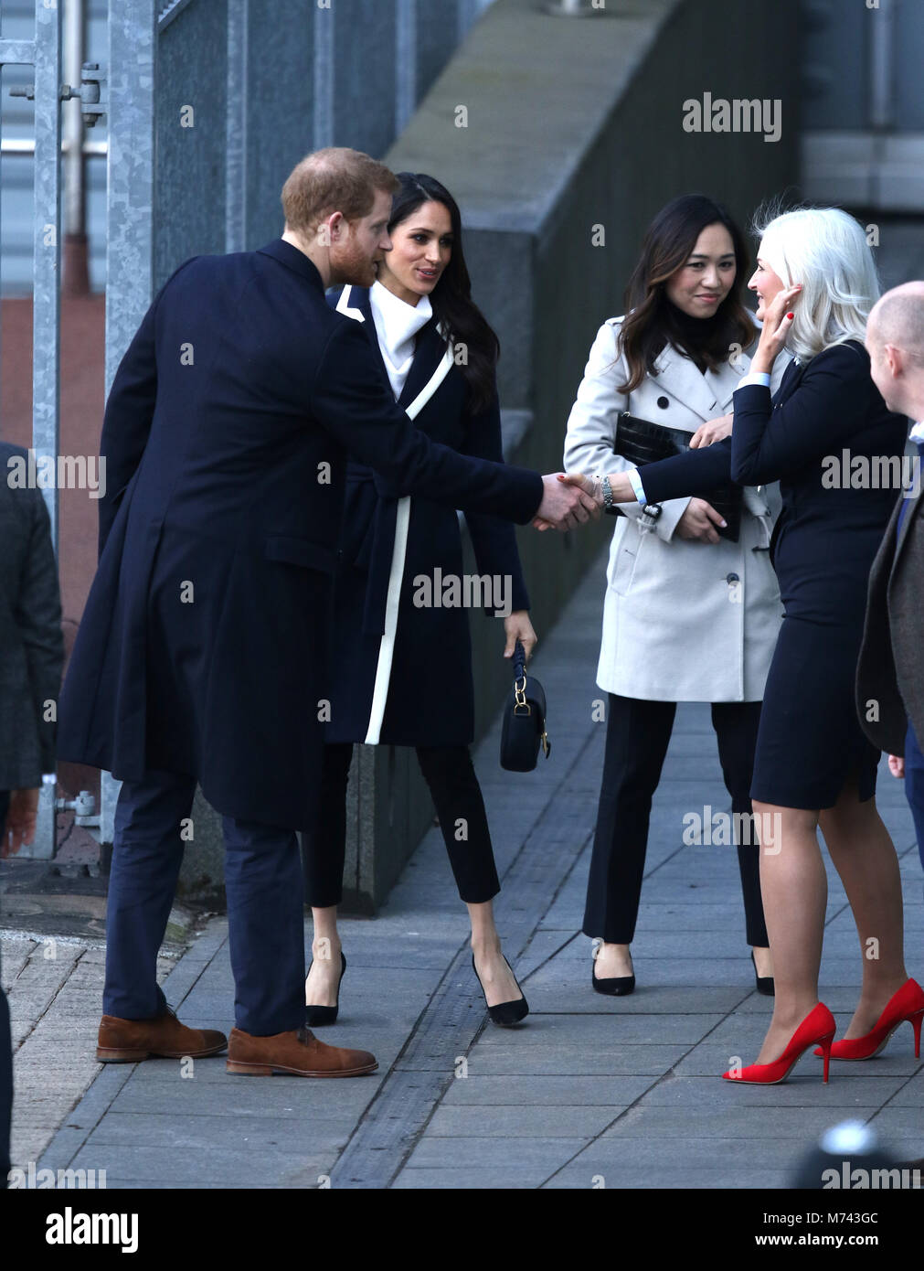 Birmingham, UK. 8 mars, 2018. Son Altesse Royale le prince Harry (Pays de Galles) et Meghan Markle, un bain de foule sur la Journée internationale des femmes à Birmingham au Millennium Point, Birmingham, le 8 mars 2018. Crédit : Paul Marriott/Alamy Live News Banque D'Images