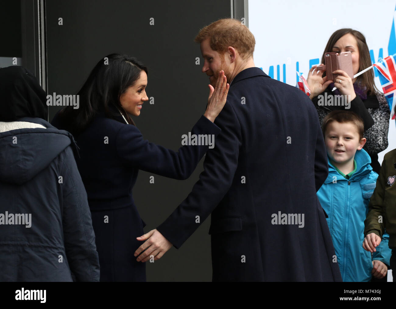 Birmingham, UK. 8 mars, 2018. Son Altesse Royale le prince Harry (Pays de Galles) et Meghan Markle, un bain de foule sur la Journée internationale des femmes à Birmingham au Millennium Point, Birmingham, le 8 mars 2018. Crédit : Paul Marriott/Alamy Live News Banque D'Images