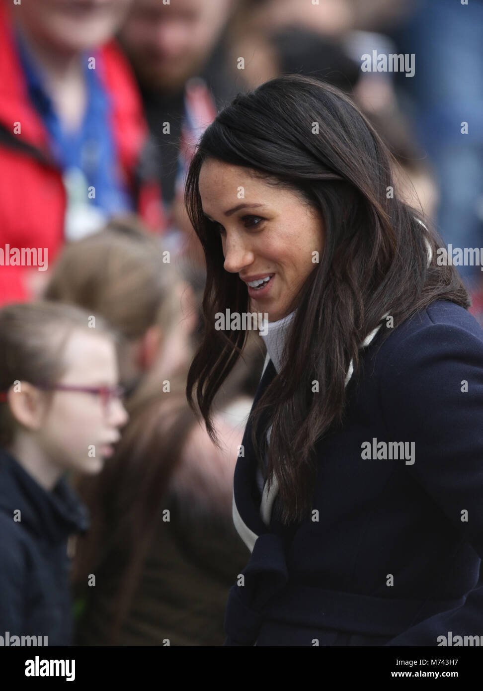 Birmingham, UK. 8 mars, 2018. Son Altesse Royale le prince Harry (Pays de Galles) et Meghan Markle, un bain de foule sur la Journée internationale des femmes à Birmingham au Millennium Point, Birmingham, le 8 mars 2018. Crédit : Paul Marriott/Alamy Live News Banque D'Images