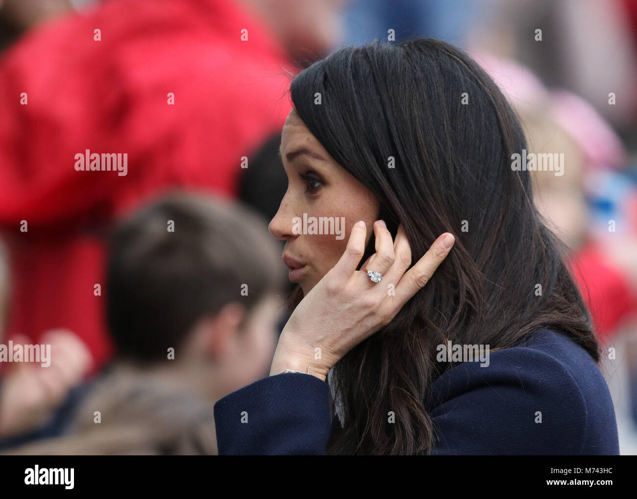 Birmingham, UK. 8 mars, 2018. Son Altesse Royale le prince Harry (Pays de Galles) et Meghan Markle, un bain de foule sur la Journée internationale des femmes à Birmingham au Millennium Point, Birmingham, le 8 mars 2018. Crédit : Paul Marriott/Alamy Live News Banque D'Images