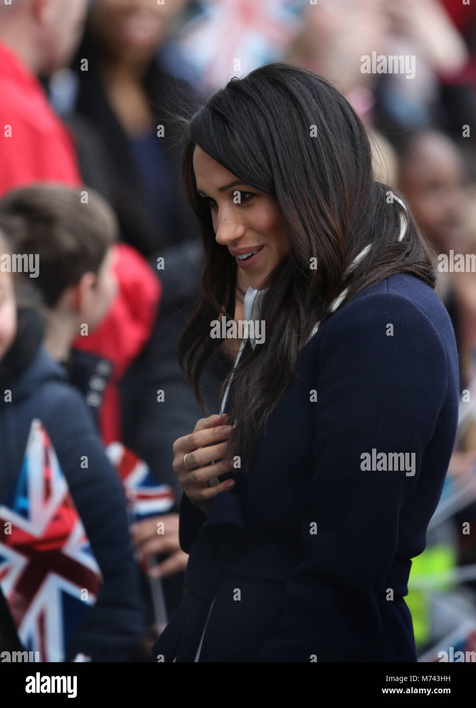 Birmingham, UK. 8 mars, 2018. Son Altesse Royale le prince Harry (Pays de Galles) et Meghan Markle, un bain de foule sur la Journée internationale des femmes à Birmingham au Millennium Point, Birmingham, le 8 mars 2018. Crédit : Paul Marriott/Alamy Live News Banque D'Images