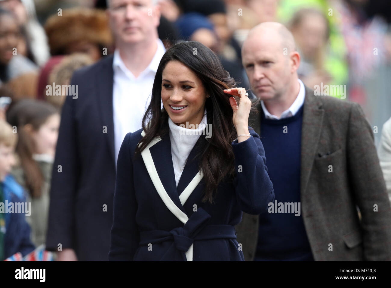 Birmingham, UK. 8 mars, 2018. Son Altesse Royale le prince Harry (Pays de Galles) et Meghan Markle, un bain de foule sur la Journée internationale des femmes à Birmingham au Millennium Point, Birmingham, le 8 mars 2018. Crédit : Paul Marriott/Alamy Live News Banque D'Images