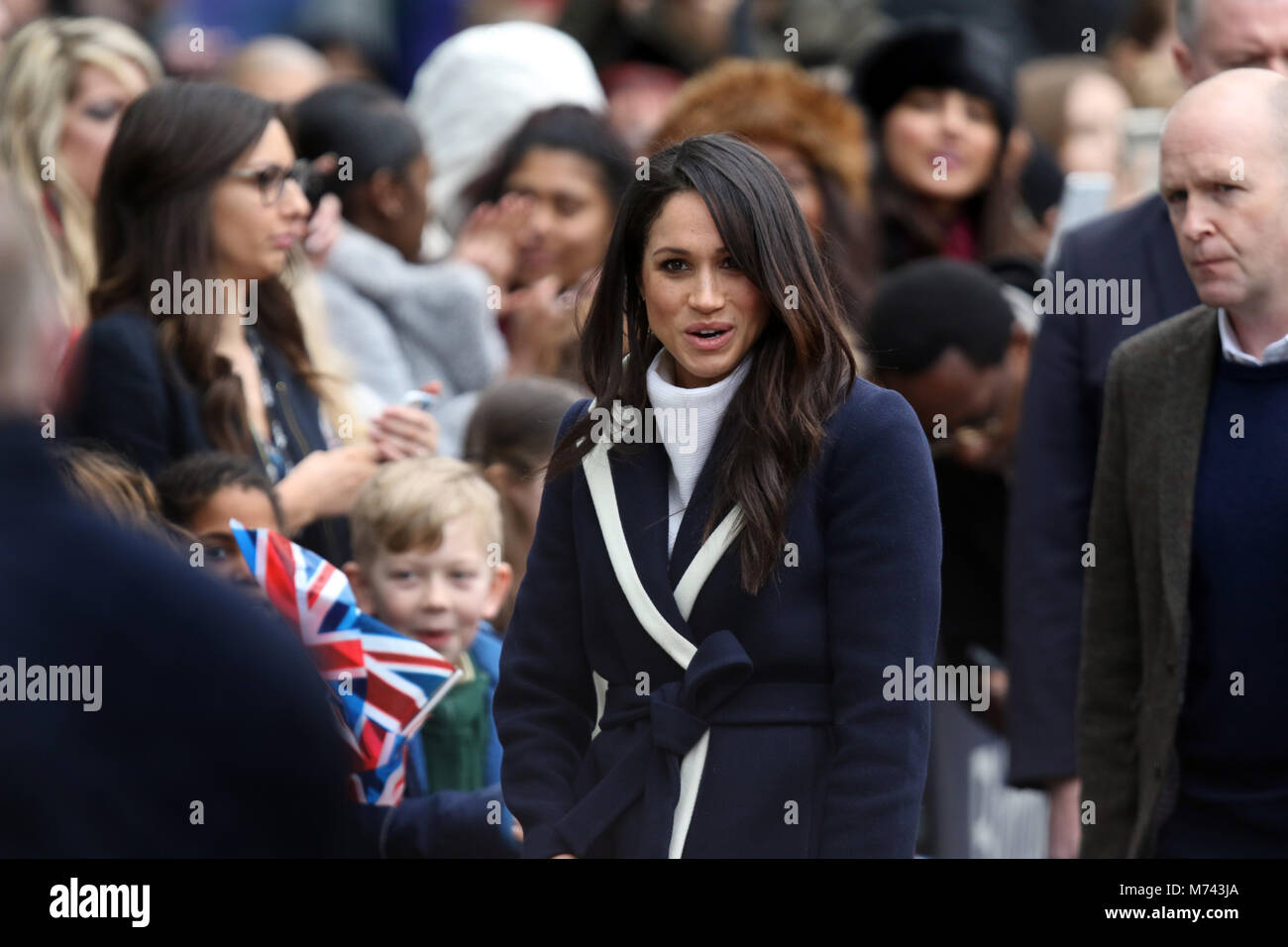 Birmingham, UK. 8 mars, 2018. Son Altesse Royale le prince Harry (Pays de Galles) et Meghan Markle, un bain de foule sur la Journée internationale des femmes à Birmingham au Millennium Point, Birmingham, le 8 mars 2018. Crédit : Paul Marriott/Alamy Live News Banque D'Images
