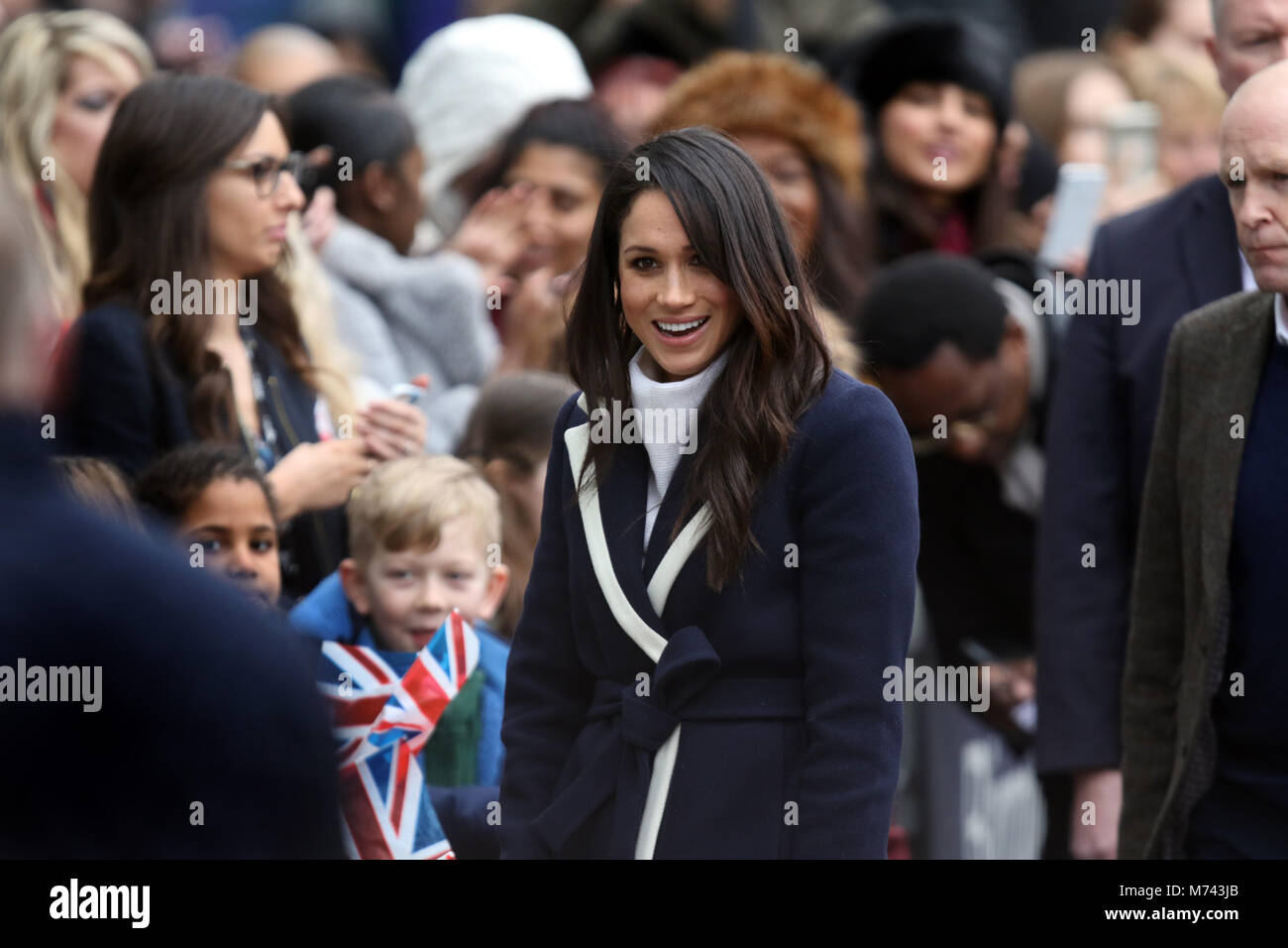 Birmingham, UK. 8 mars, 2018. Son Altesse Royale le prince Harry (Pays de Galles) et Meghan Markle, un bain de foule sur la Journée internationale des femmes à Birmingham au Millennium Point, Birmingham, le 8 mars 2018. Crédit : Paul Marriott/Alamy Live News Banque D'Images
