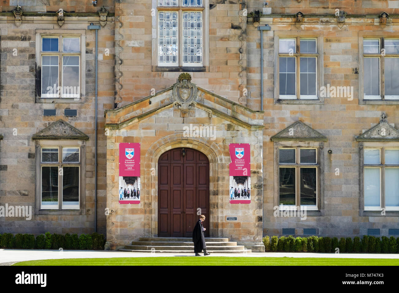 St Salvator's Hall à l'entrée au collège les élèves de bloc d'hébergement en quadrangle Université de St Andrews. St Andrews Fife Scotland UK Banque D'Images