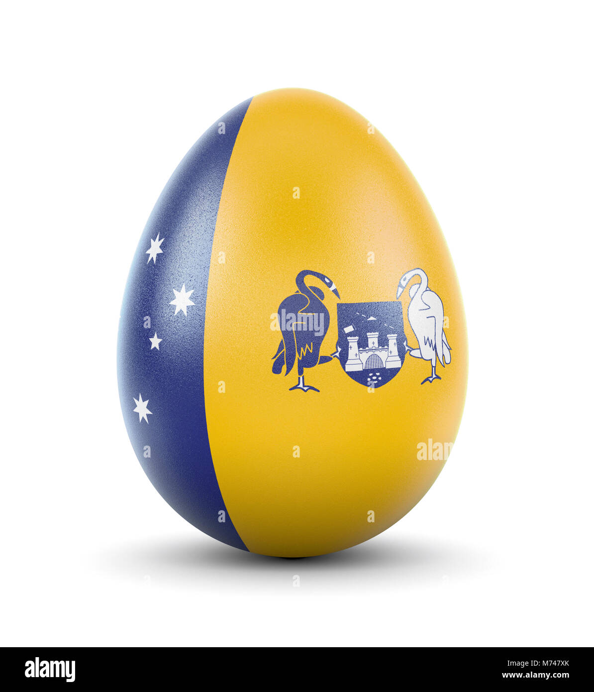 Rendu réaliste de haute qualité brillant un œuf avec le pavillon de l'Australian Capital Territory.(série) Banque D'Images