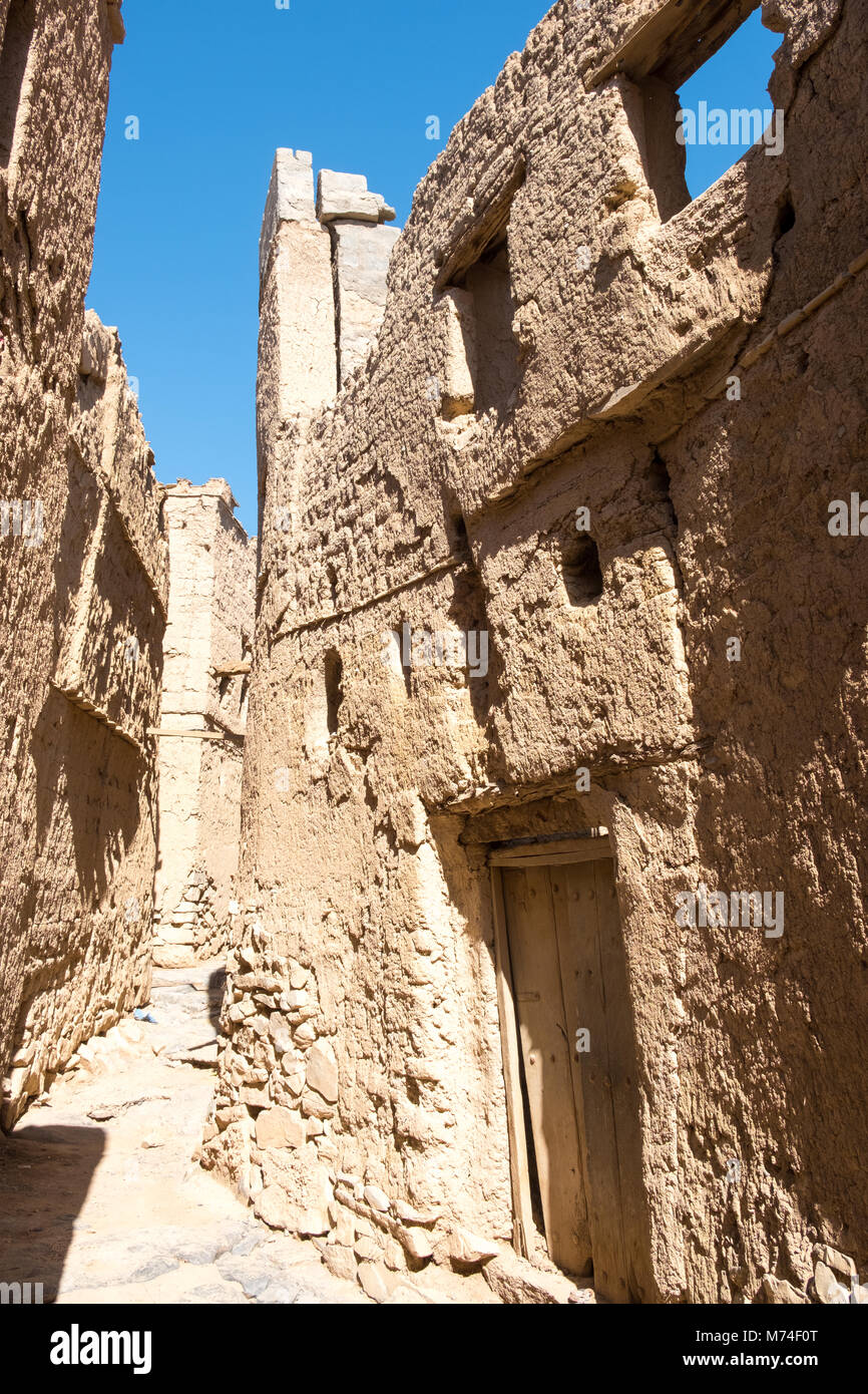 Vieux village de Al Hamra , Nizwa, Sultanat d'Oman Banque D'Images