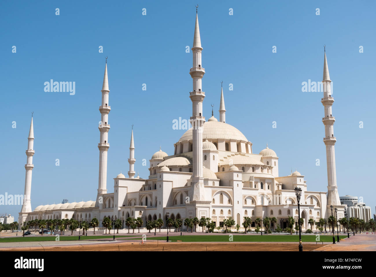 La Mosquée Sheikh Zayed, Fujairah, Émirats Arabes Unis Banque D'Images