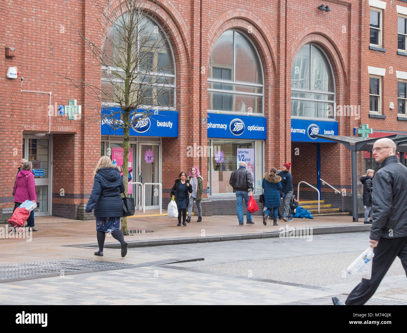 Centre commercial de Preston, Boots the Chemist Banque D'Images