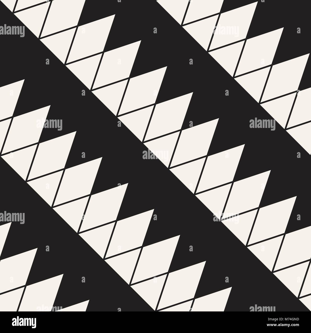 Seamless Vector noir et blanc motif de lignes de demi-teintes. Résumé de la conception géométrique rétro arrière. Illustration de Vecteur