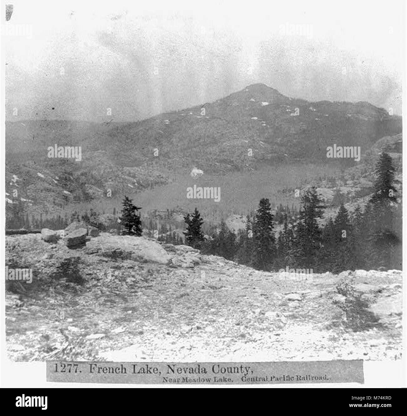 French Lake, comté de Nevada, près de Meadow Lake - Central Pacific Railroad RCAC2002723139 Banque D'Images