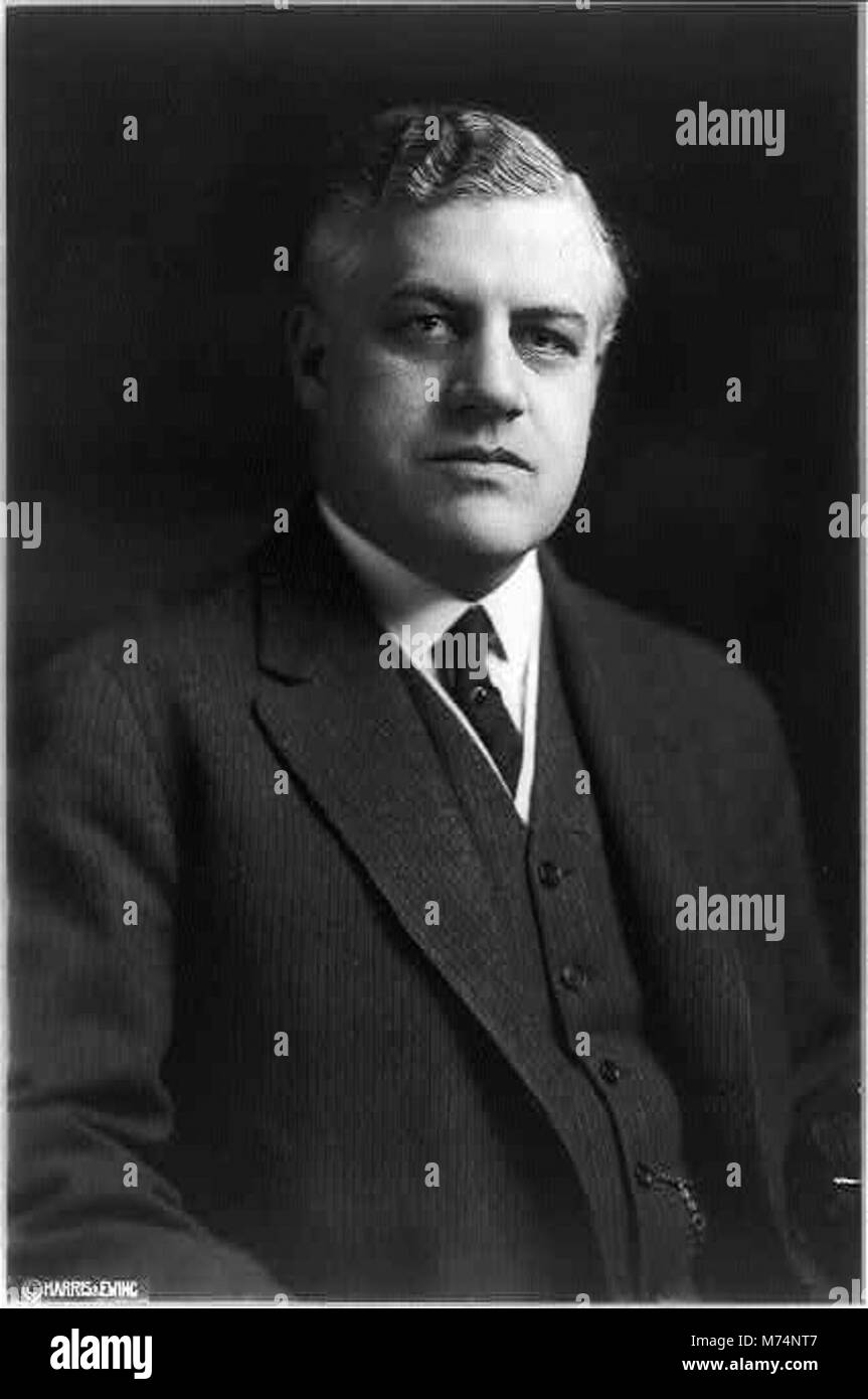 Ce portrait d'Alexander M. Palmer le montre de la taille vers le haut, présentant une image formelle de l'individu. La vue en demi-longueur offre un regard concentré sur son apparence personnelle. Banque D'Images