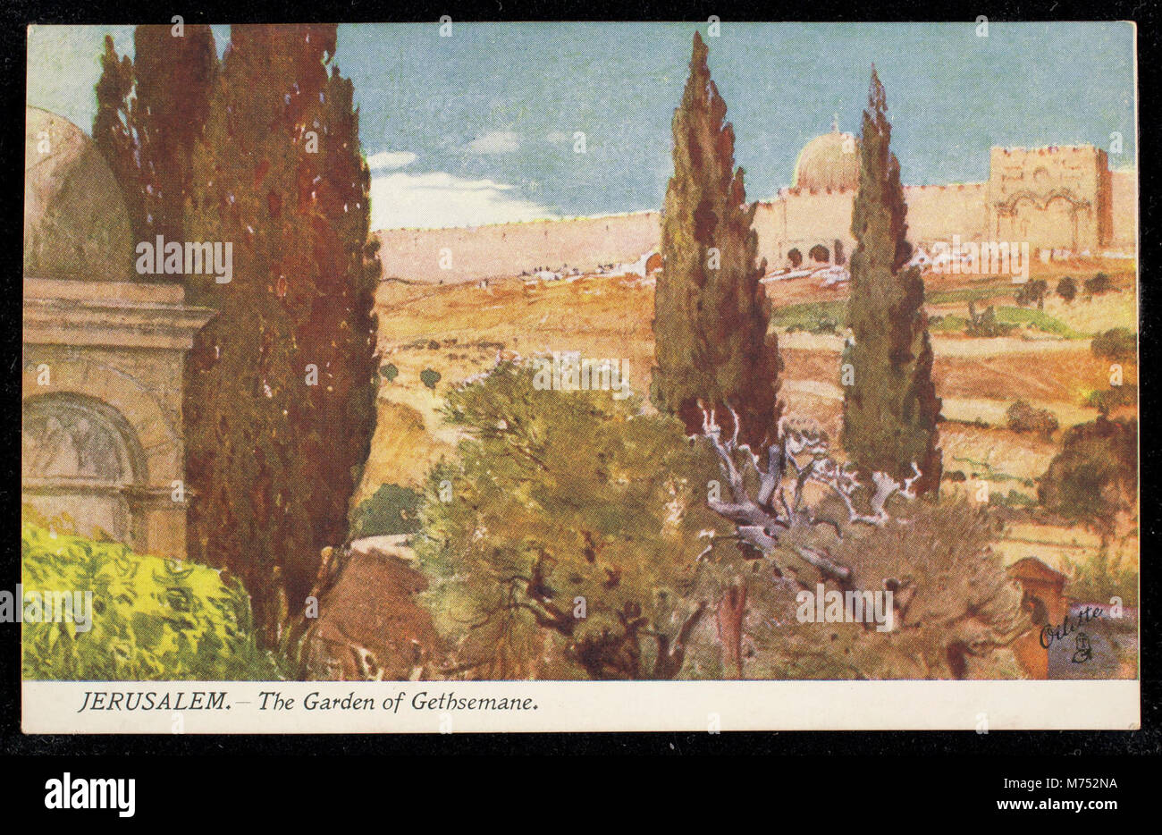 Une vue du jardin de Gethsémani à Jérusalem, un site religieux et historique important connu pour sa signification biblique comme le lieu où Jésus a prié avant sa crucifixion. Banque D'Images