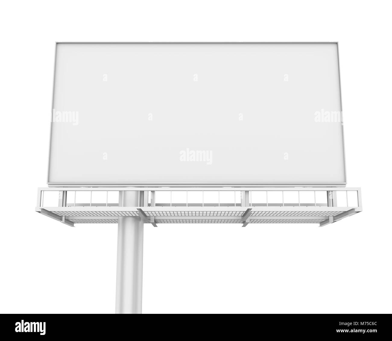 Blanc Blanc isolé Billboard Banque D'Images