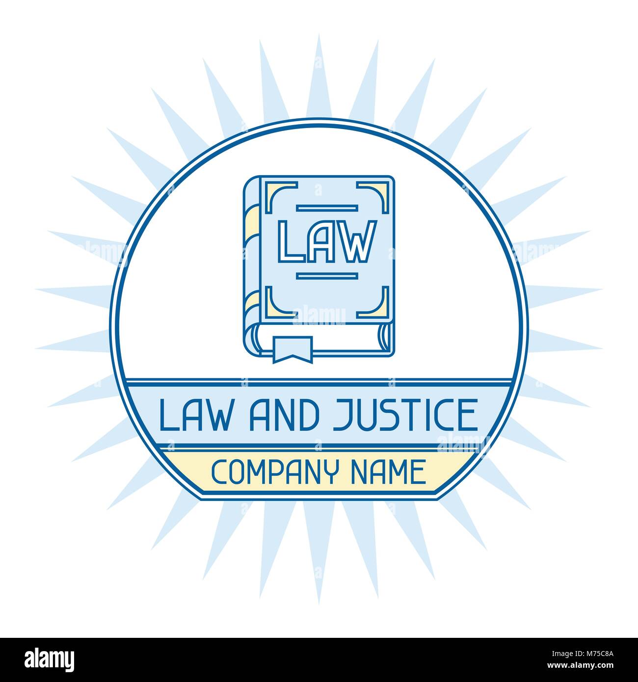 La loi et la justice le nom de l'entreprise concept lent Image Vectorielle  Stock - Alamy
