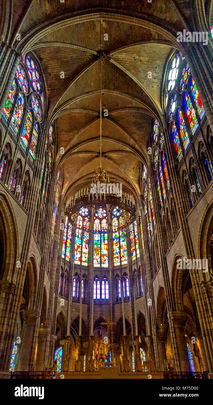 Basilique de Saint-Denis. Nécropole des rois de France. Style gothique.France Banque D'Images