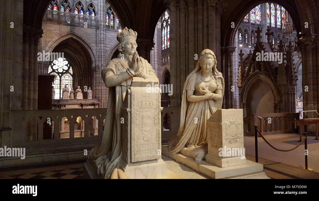 Gisant de Louis XVI et Roi de France, la basilique de