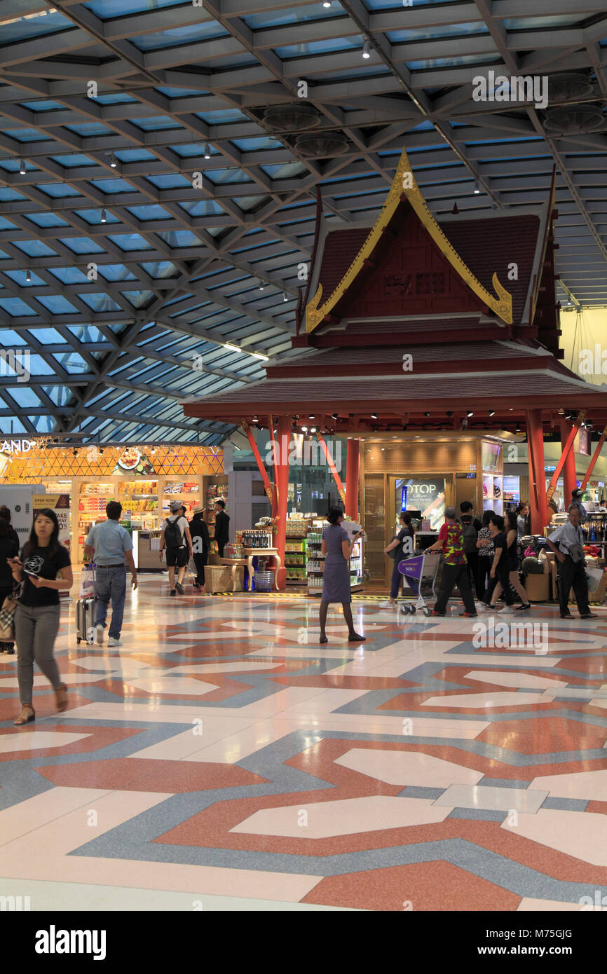 Thaïlande, Bangkok, Suvarnabhumi Airport, boutiques duty free, Banque D'Images