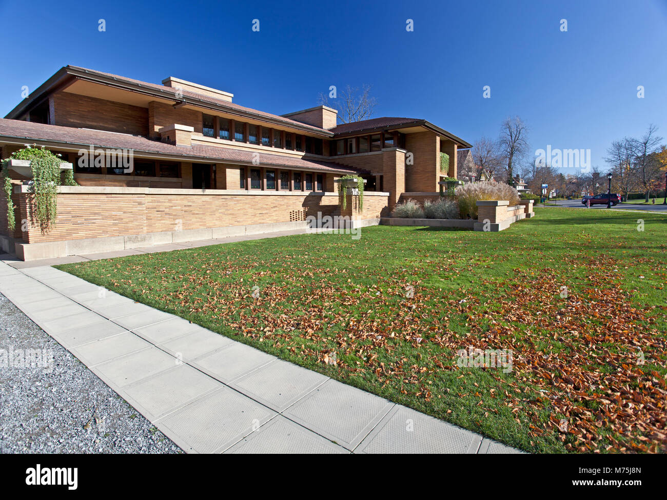 Frank Lloyd Wright's style Prairie Martin chambre à Buffalo, New York Banque D'Images