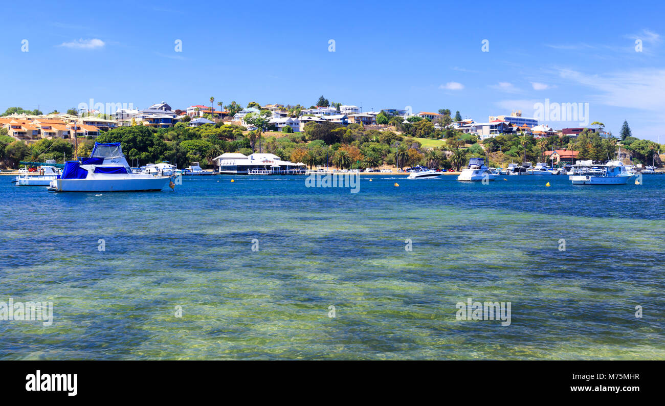 East Fremantle et la rivière Swan. L'ouest de l'Australie Banque D'Images