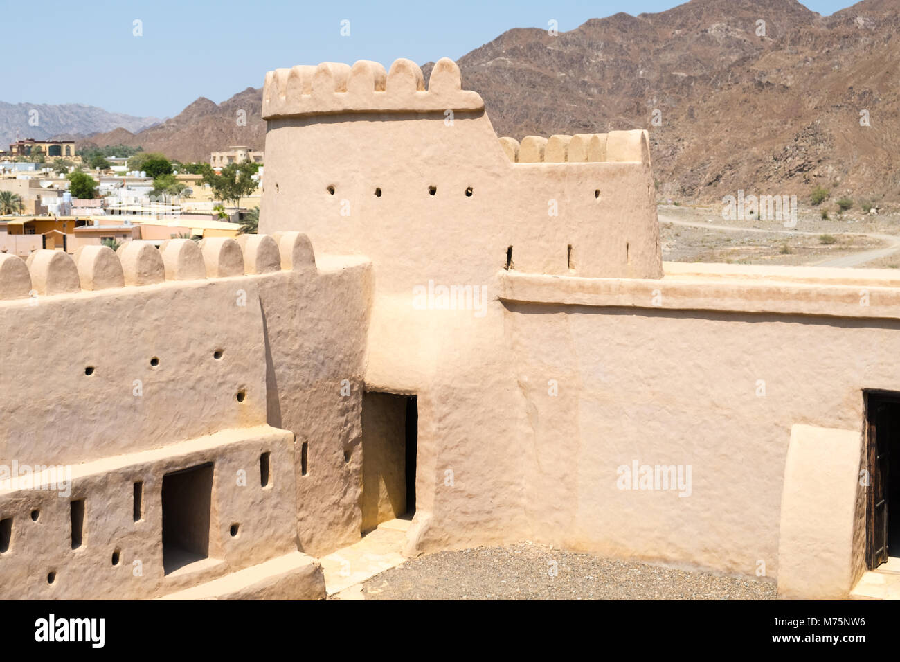 Al Bithnah et Château Fort, Fujairah, Émirats Arabes Unis Banque D'Images
