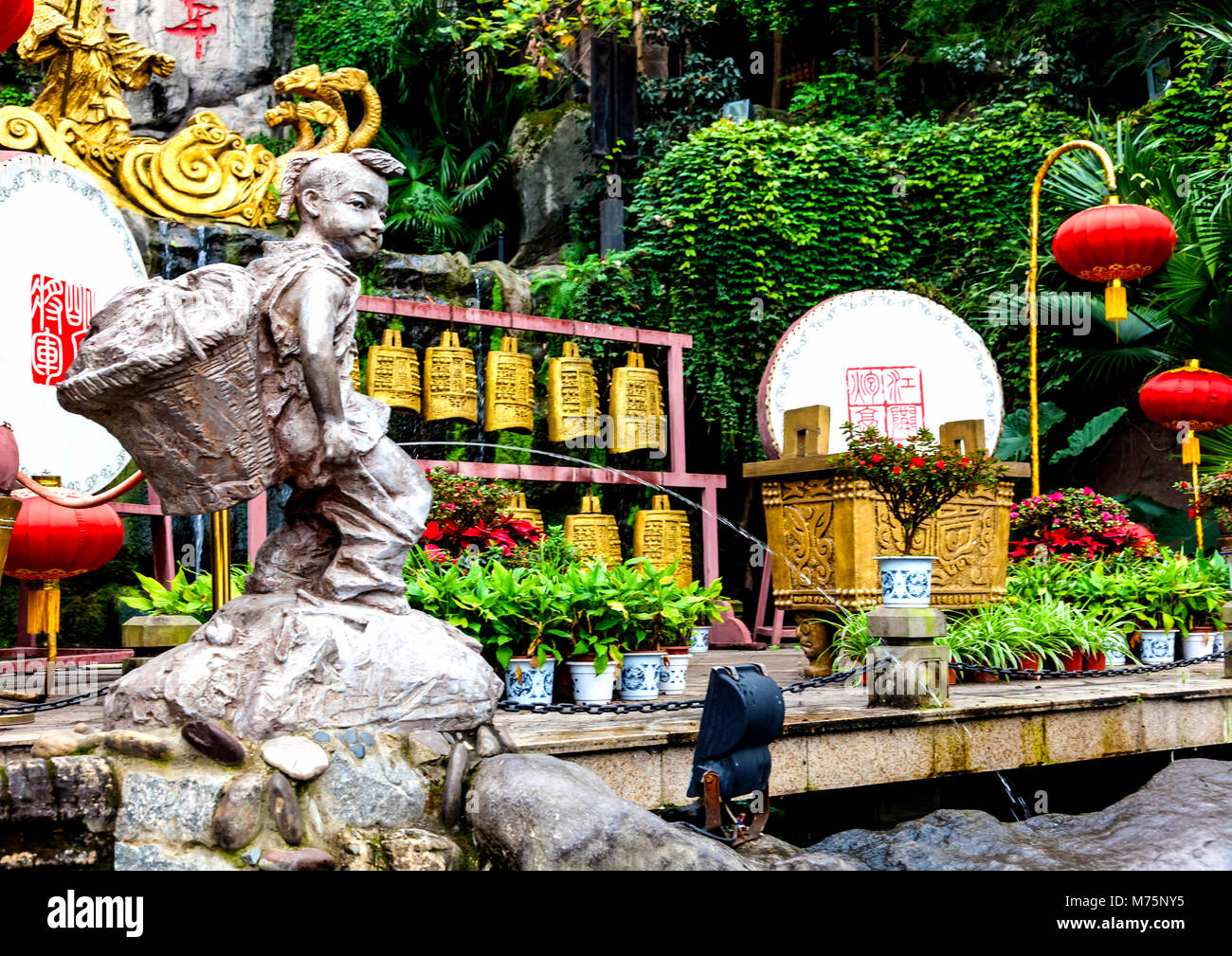 Équivalent chinois à Chongqing du Manneken Pis à Bruxelles Banque D'Images